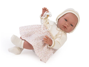 MARIA  Puppe Beiges/Blumenkleidchen 43 cm