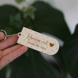 Lehrerin mit Herz Schlüßelanhänger