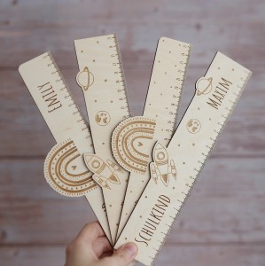 Lineal  "Schulkind" aus Holz  