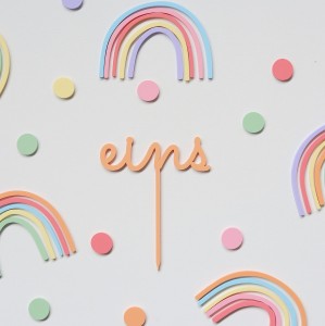 Cake Topper aus Acryl - Zahl