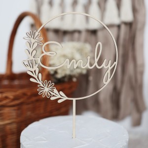Cake Topper aus Holz "Name"