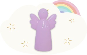 Kunstharzengel - Bunter Regenbogen-Engel - Die Spiegelburg   