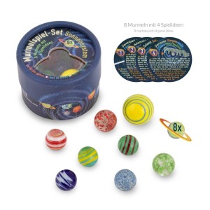 Trendhaus SPACE ADVENTURE Murmelspiel-Set Sonnensystem 8-teilig