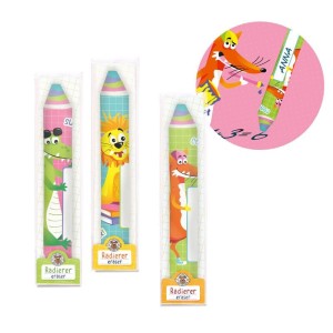 ABC-5 Radierstift Jumbo personalisierbar, 3-fach sortiert - Trendhaus 