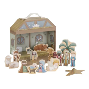 Little Dutch – Weihnachtskrippe Spielkoffer - grün - essentials