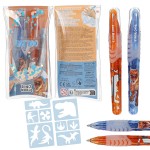 Dino World Tattoo Glitzer Gelstifte