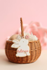 Personalisiertes Osteranhänger Hase mit Name