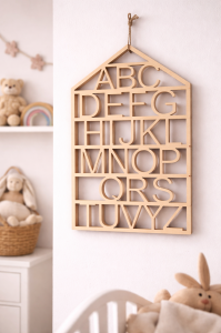 Lagerverkauf - Holz Alphabet Haus – moderne Kinderzimmer Dekoration 