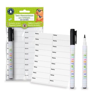 Trendhaus - Textil-Namensetiketten-Set 19-teilig