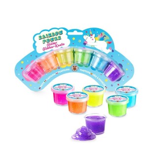 RainbowPower - Glitzer-Glibber-Knet-Set (6x16g) - Trendhaus