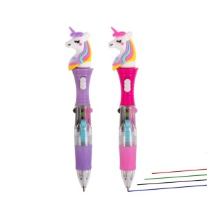RainbowPower - LED-Mehrfarbkuli mit Einhorn-Topper (2-fach sortiert) - Trendhaus 