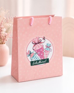 Kleine Überraschungstüte für Einschulung Rosa