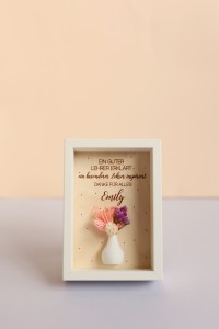 Personalisierter Bilderrahmen mit Vase – Geschenk für Lehrer, Erzieher