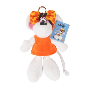 Diddl - Plüsch-Schlüsselanhänger – im orangen Kleid 15 cm 
