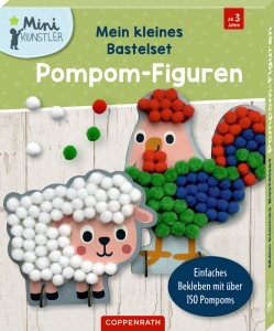 Mein kl. Bastelset: Pompom-Figuren (Schaf/Hahn) - Mini K.