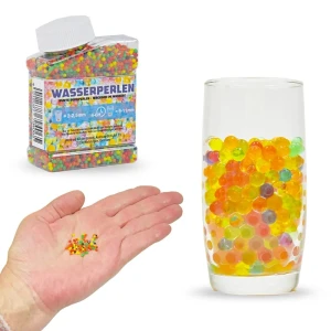 Wasserperlen bunt – 100 g im Dosierbecher