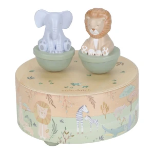 Little Dutch - Spieluhr aus Holz – Safari Friends Grün