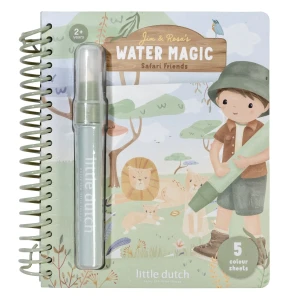 Little Dutch - Wassermalbuch Jim – Safari Friends Grün