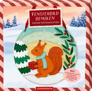 Fensterbild bemalen - Eichhörnchen (Weihnachten) - Coppenrath 