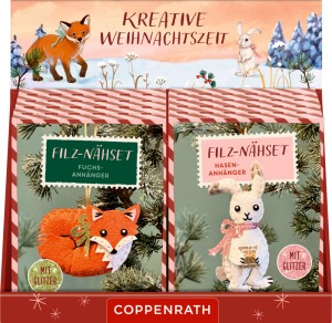 Filz-Nähset - Fuchs- oder Hasen-Anhänger - Weihnachten - Coppenrath 